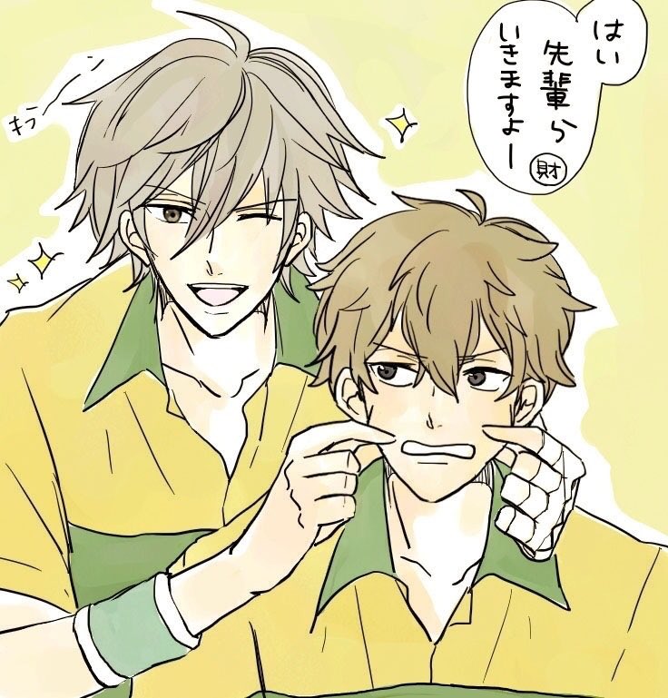 @shaobou2 白石と謙也描いたよ!苦戦してたよ!笑 ね〜〜お願いがある??✨しゃおやんいつでもいいからブン太と赤也描いてくださいわたしのために笑 