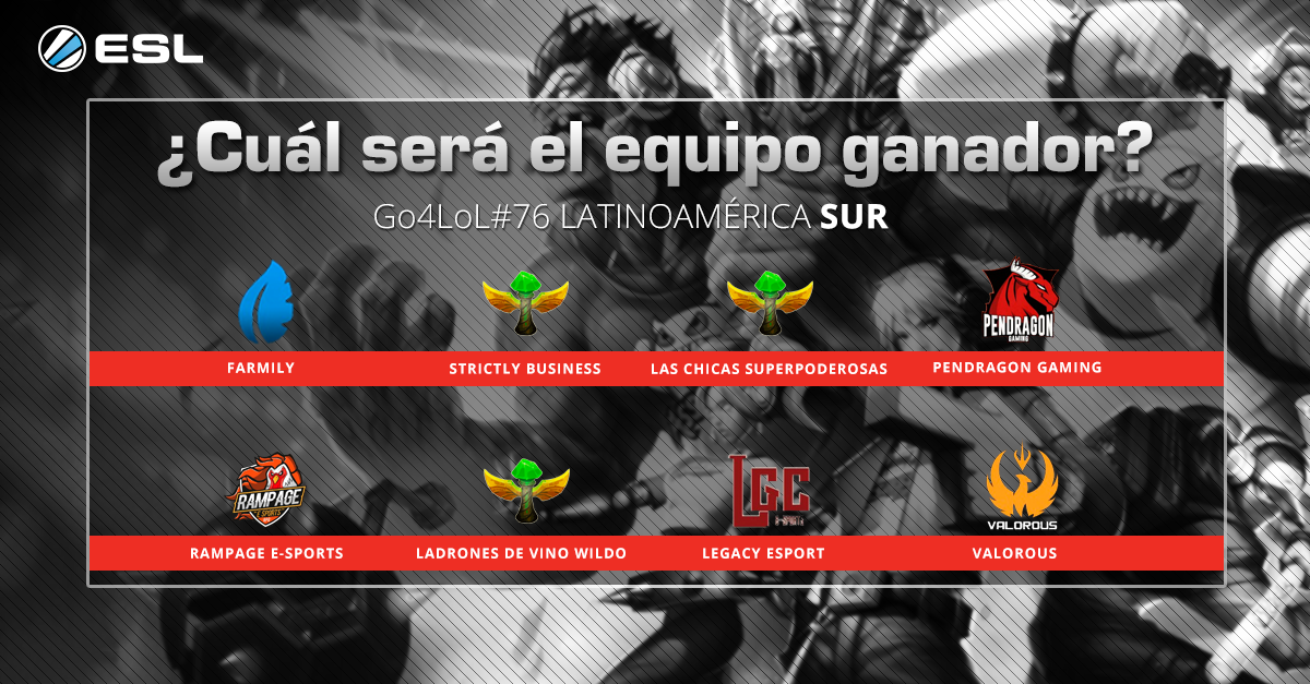 ESLlatam's tweet photo. ¿Quién será el mejor de la semana en #Go4LoL76 #LAS? ¡Apoya a tu favorito! https://t.co/IHqIsy4MoD https://t.co/6v4Ygy7J8T