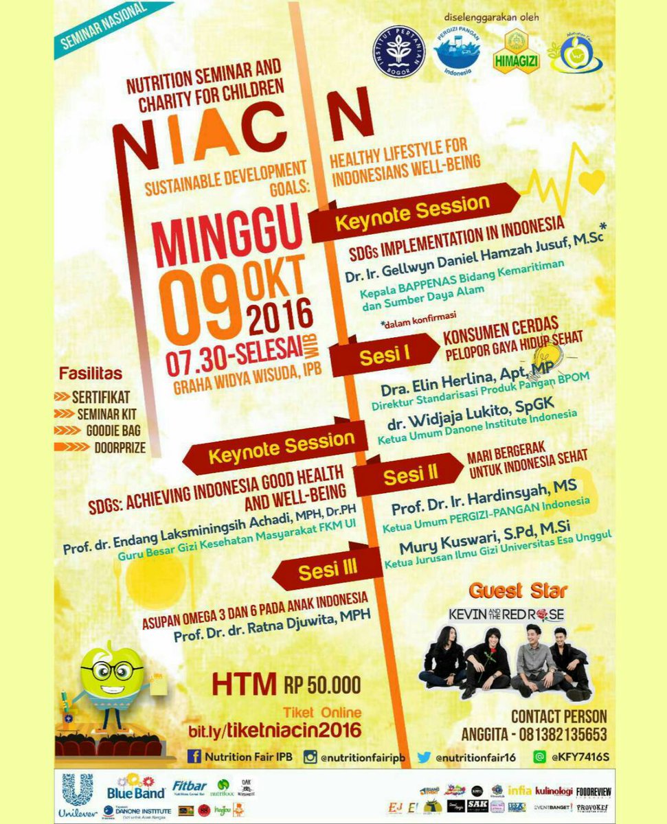 [SEMINAR GIZI NASIONAL]
Yuk, ikut seminar gizi nasional NIACIN. merupakan acara puncak Nutrition Fair 2016
