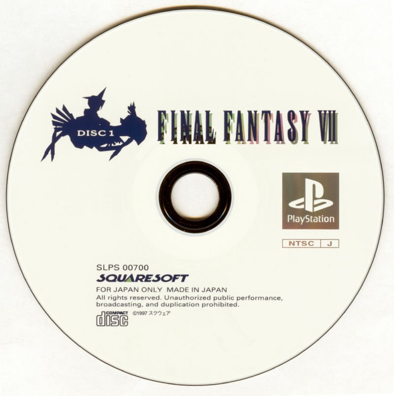CoolBoxArt's tweet photo. Final Fantasy VII / Disc / Squaresoft / 1997 https://t.co/YNC24KCH0c