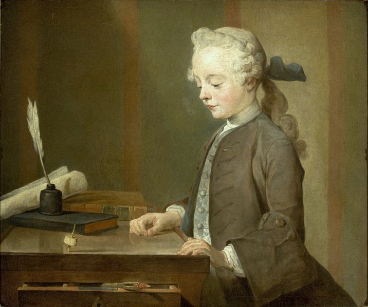 Portrait of Auguste Gabriel Godefroy (1738) Jean-Baptiste Siméon Chardin