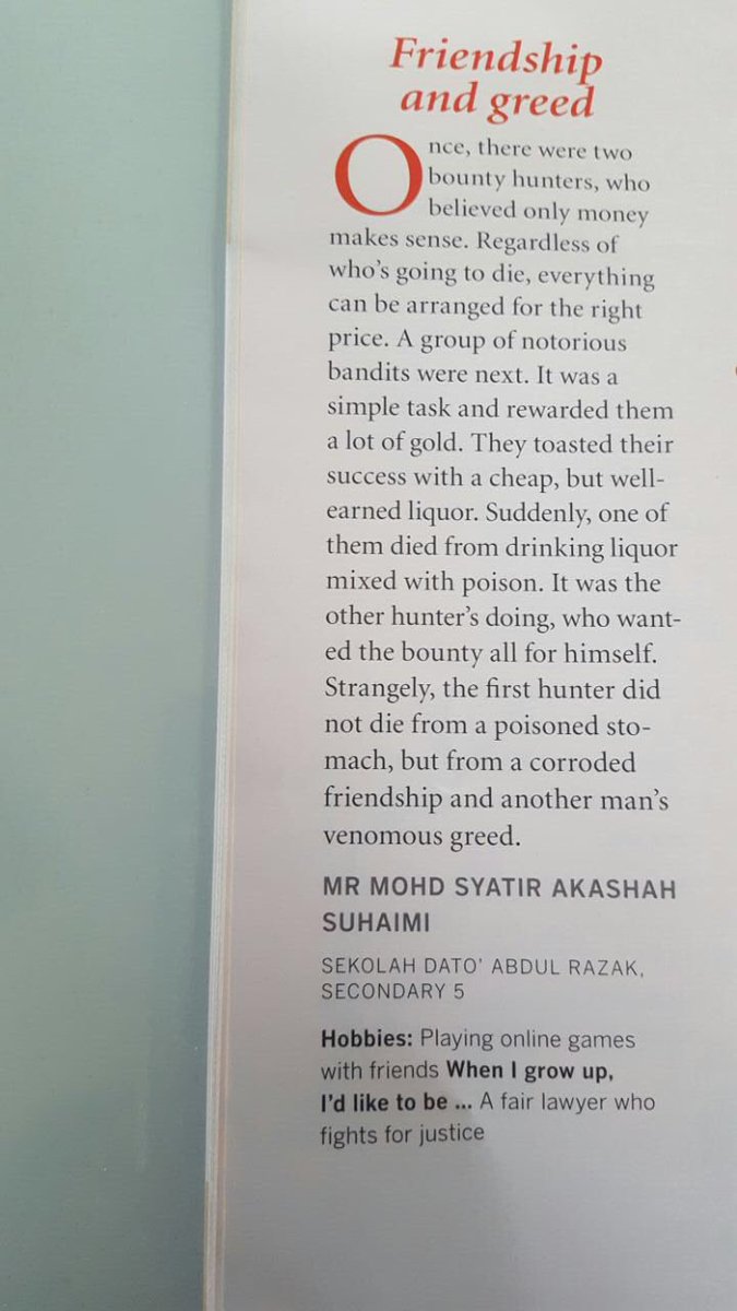 firdausabaziz_'s tweet photo. Congrats Syatir Akashah! It's a big achievement for your story to be in The Reader's Digest. Both for you and SDAR. https://t.co/0LJcgJG1xX