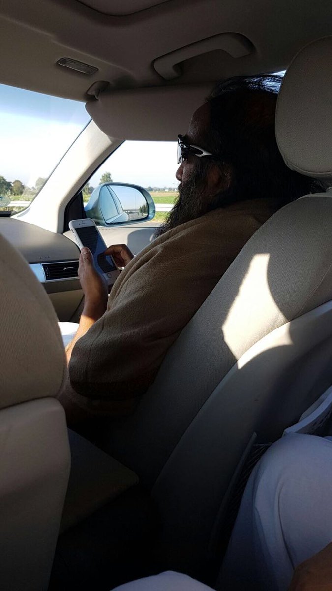 OfficeOfGurudev's tweet photo. Gurudev @SriSri off to Bad Antogast Ashram from Frankfurt Flughafen. https://t.co/y12pxPZUqs