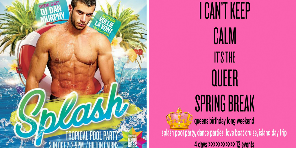 Splash Pool Party > DJ Dan Murphy > Cairns > Oct 2 > tropicalmardigras.org #queerspringbreak #tmg