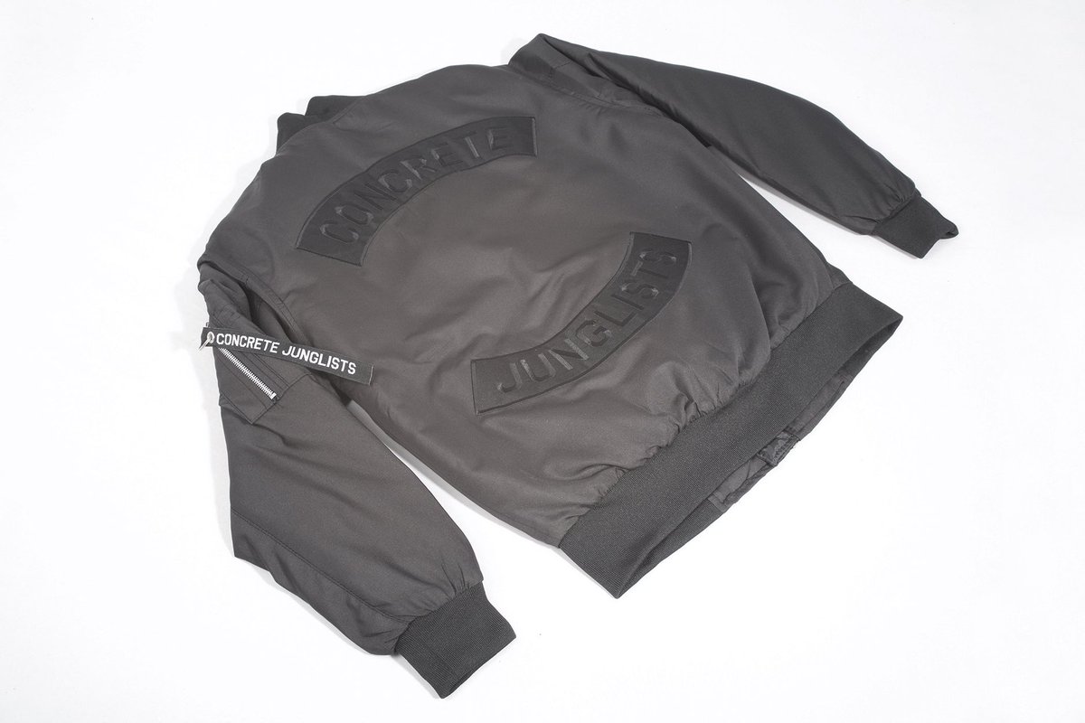 CONCRETE JUNGLISTS
All Blacked Out Bomber Jacket 

concretejunglists.com