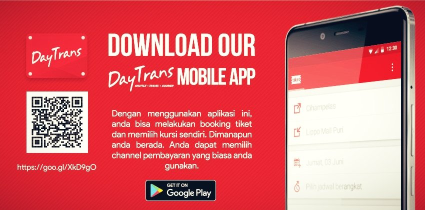 DayTransID's tweet photo. Ingin ke Bandung hanya dengan Harga Rp.88.000 ?
Tukar langsung 88Poin Pontamu hanya di Mobile Aplikasi DayTrans. https://t.co/iIQj7Yg80Z
