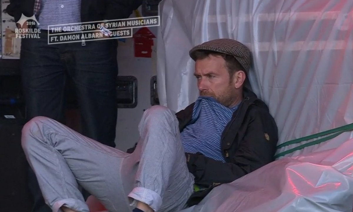 DamonAlbarnNose's tweet photo. The DAN night shift now sponsoring #ManspreadingDamonSpam on #WeekendsWithDAN #DamonAlbarn #DamonAlbarnsNose https://t.co/zcTtRt6T5a