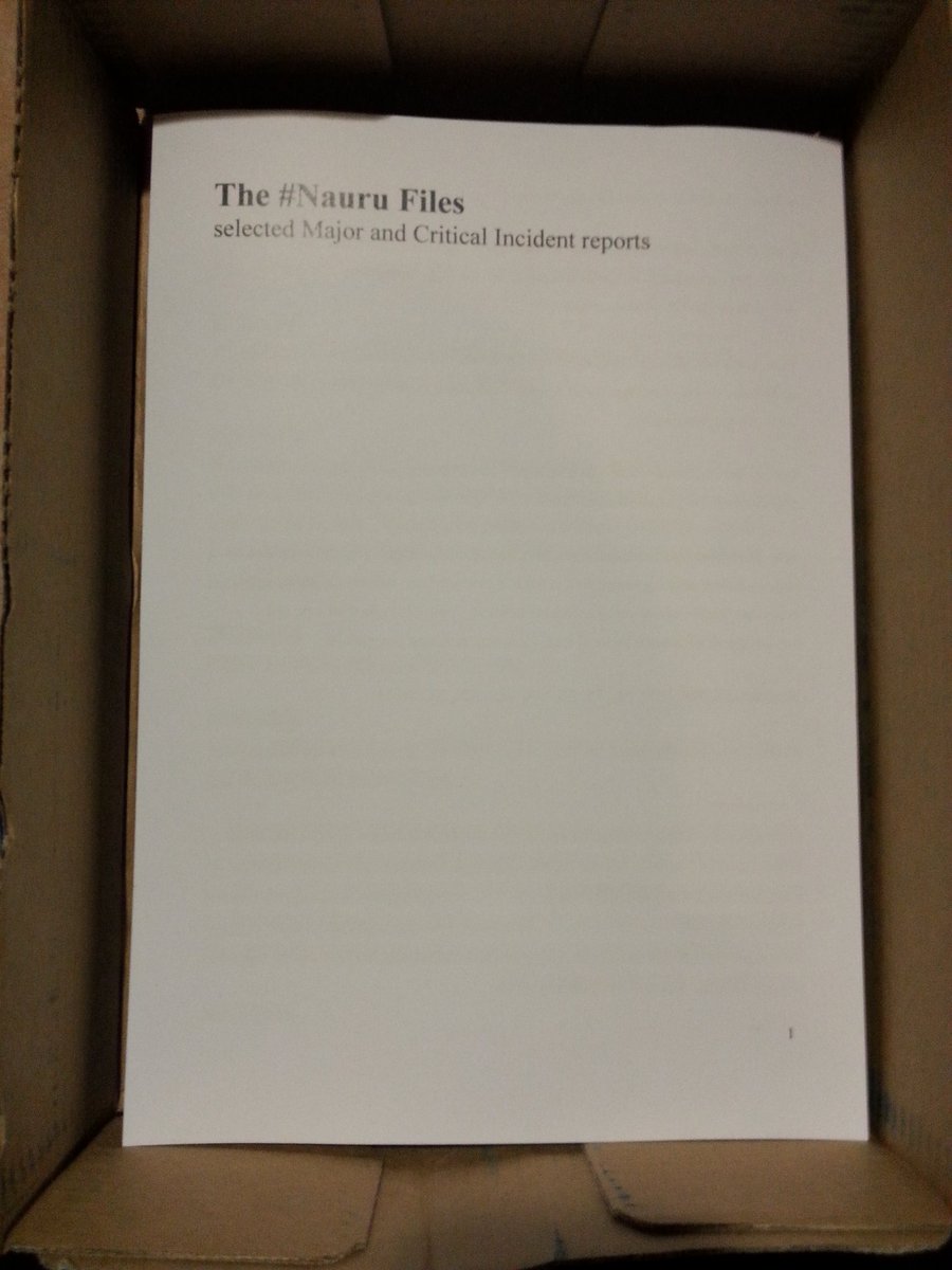 rac_canberra's tweet photo. #NauruFiles printed ready 4 marathon demo reading @ #DIPB #Braddon, #Canberra this Fri Sept, 16 8am-6pm. Pls join in https://t.co/l93mjw4qxE