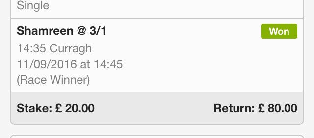 StonewallVTips's tweet photo. #SVT strikes to land another NAP of the day @StonewallVTips ! #Shamreen makes all@3/1 @curraghrace #Group2 #Boom !! https://t.co/YGDrmor2mn