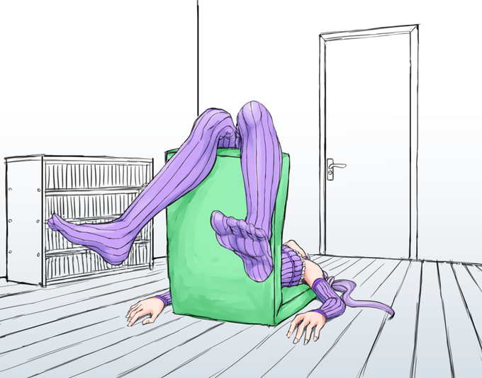 背もたれに寄りかかったら座椅子ごとひっくり返ったゆかりさん。 