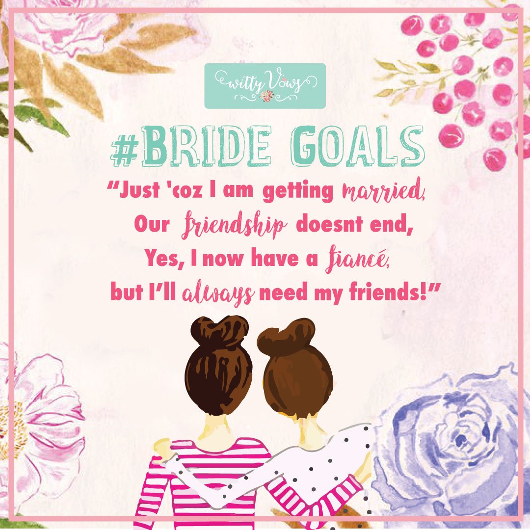 wittyvows's tweet photo. #WittyVows for your #bbf! #bride #bridesmaids #lovemygirls #friendshipgoals #quoteoftheday https://t.co/HXmSPth2Vk https://t.co/RwEuGMRQdT