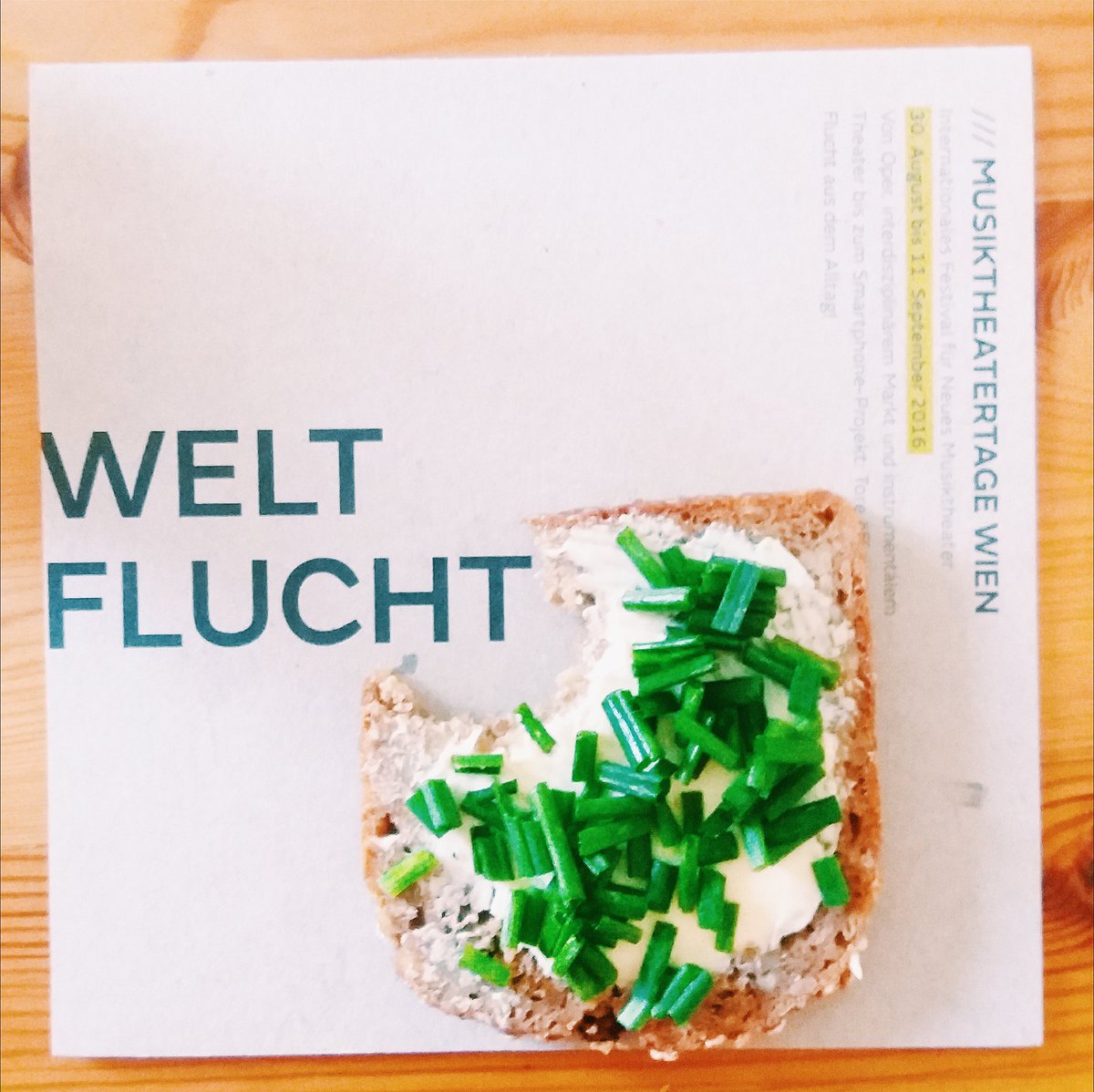 Guten Morgen und guten Start in den letzten Festival-Tag der #mttw16! #1ArtOper #1ArtWeltflucht