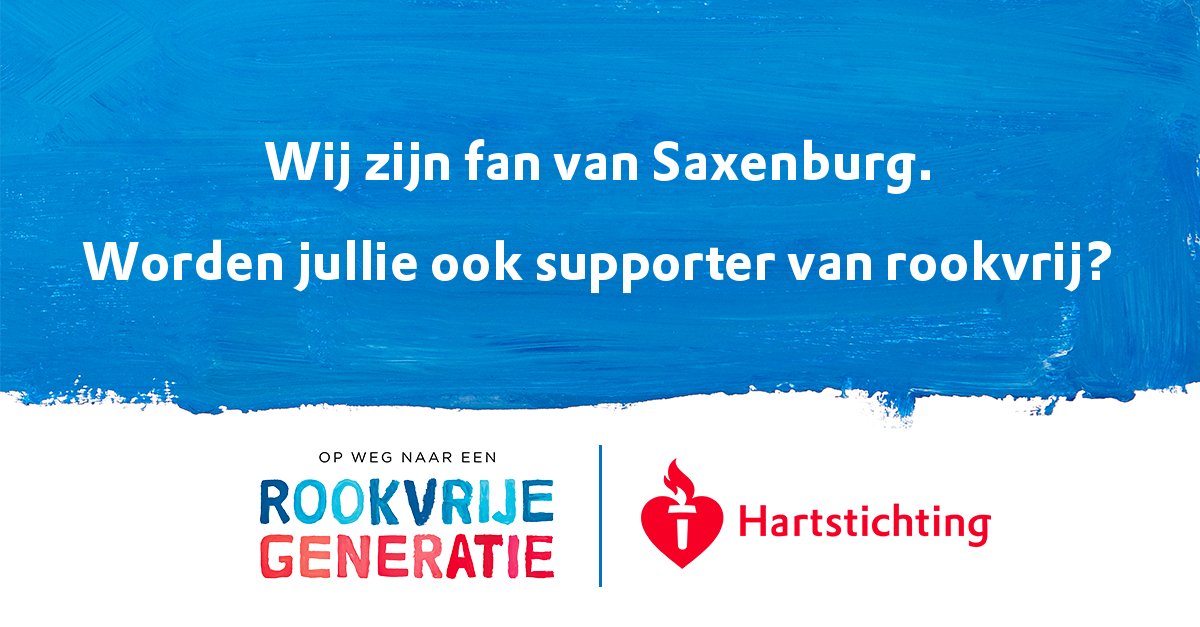 <a href="/HMHCSaxenburg/">HMHC Saxenburg</a> Geef jeugd het goede voorbeeld! Bestel de gratis toolkit en word rookvrij: hartstichting.nl/rookvrij-sport…