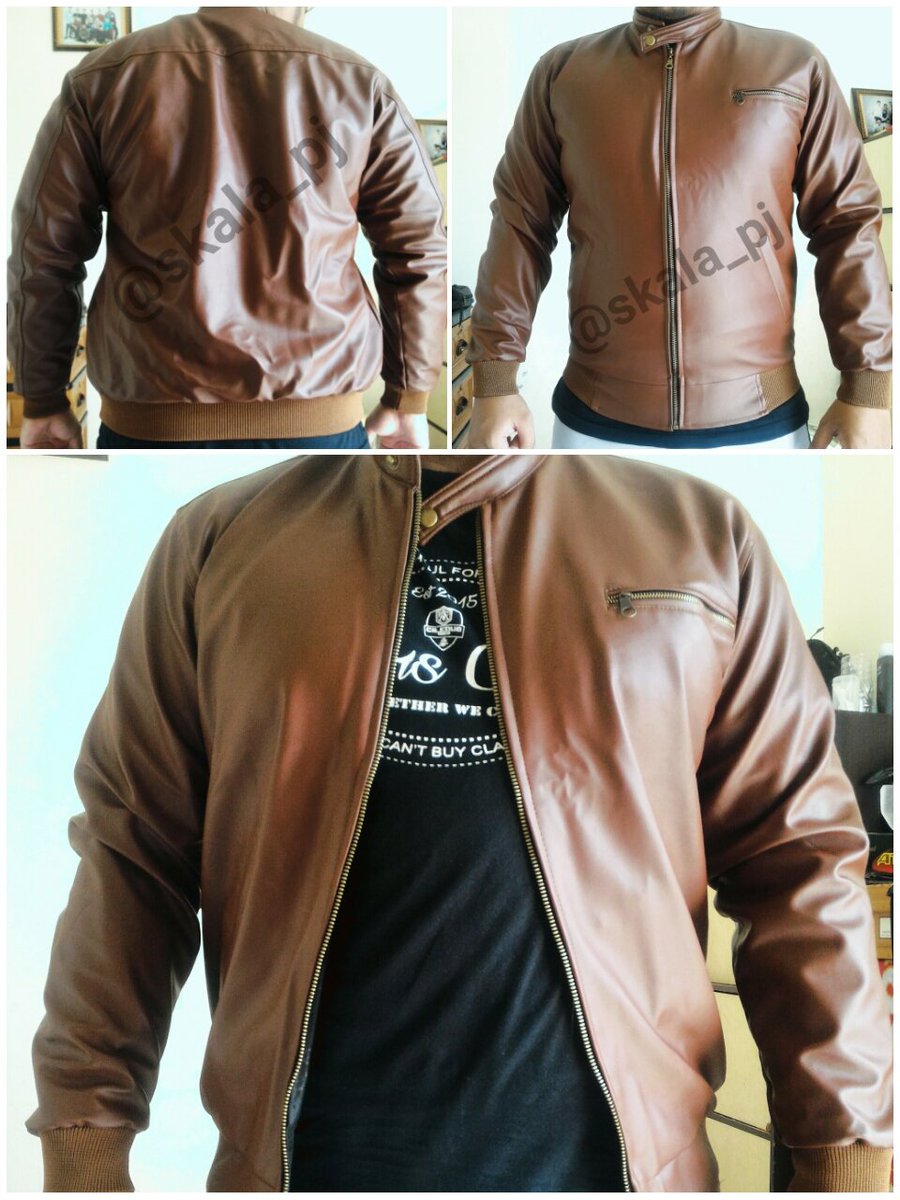 Oscar Brown leather jacket size S - XXL 175.000 size XXL 190.000. sms 081288257372 BBM 5CD642F6 line @yqv4729e