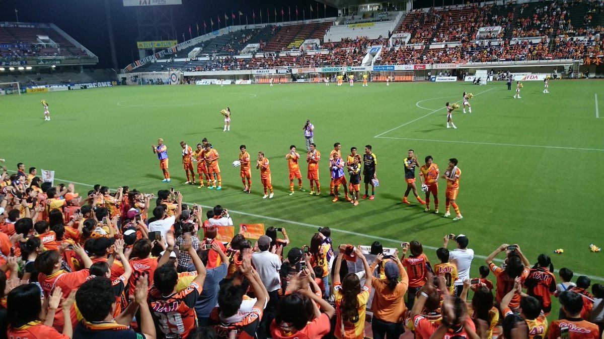 ট ইট র 関西サッカー観戦サークル Tifosi J2 清水エスパルス3 1モンテディオ山形 苦しい試合でしたが 見事エスパルスが勝利しました 怪我から復帰の大前選手も素晴らしいフリーキックを決めてくれました Spulse Montedio