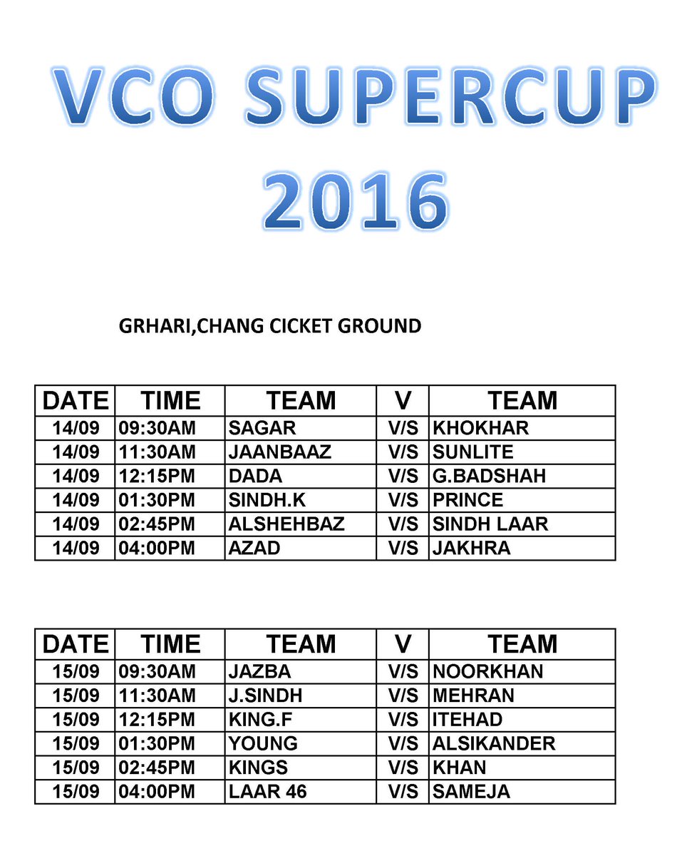 VILLAGESCRICKET's tweet photo. VCO Supercup Schedule
Picture https://t.co/hnO9mug63f