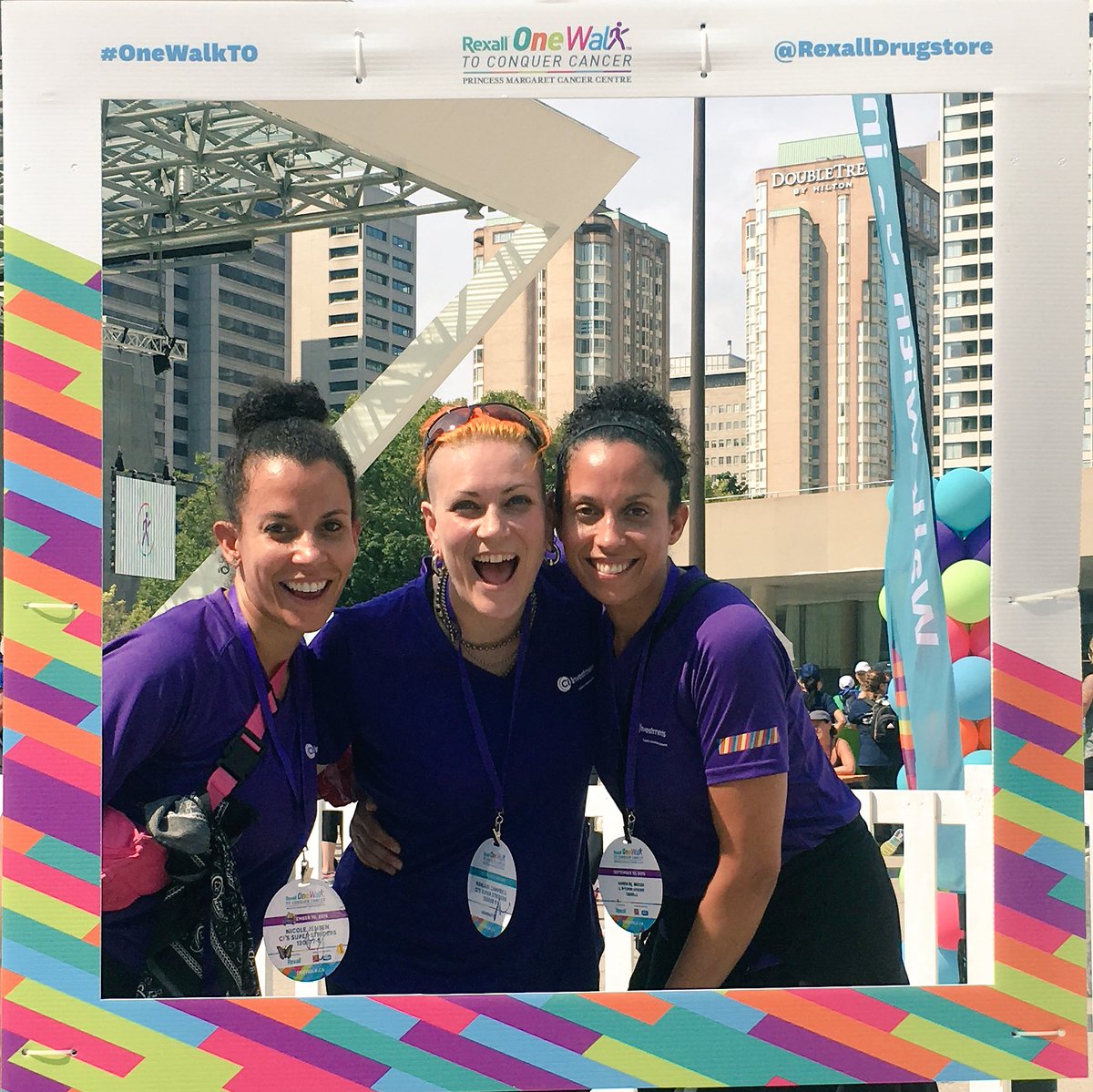 jarirants's tweet photo. My walkmates and I were in great spirits at the finish line, yesterday! #OneWalkTO #OneWalkToConquerCancer https://t.co/1qJMUj205H