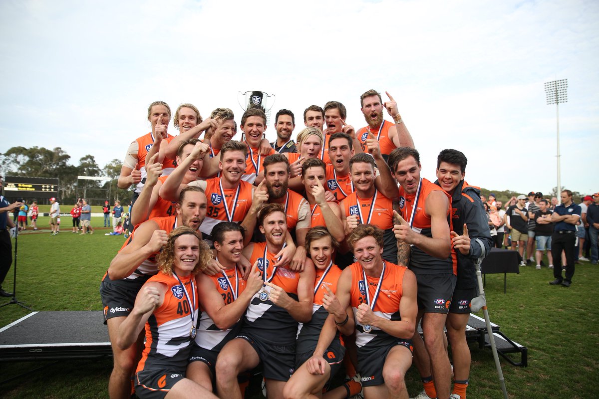 GWSGIANTS's tweet photo. The WSU GIANTS won their first silverware in today’s thrilling #NEAFL Grand Final.

REPORT: https://t.co/XgbozSEl9j https://t.co/Aw3WcmDD05