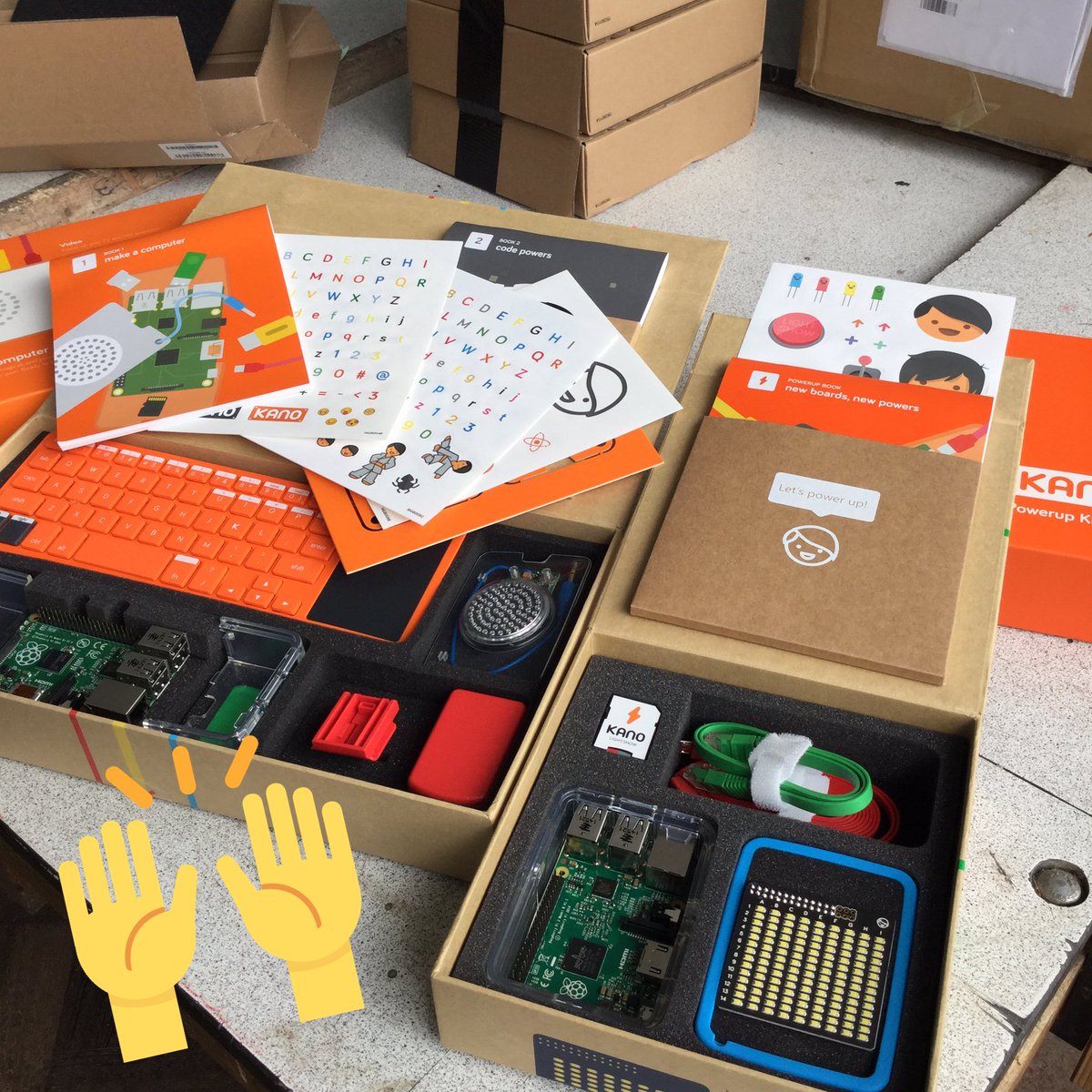 Who's excited for code club! #kanokits have arrived 😀 <a href="/TeamKano/">KANO</a> @FerryhillBEC