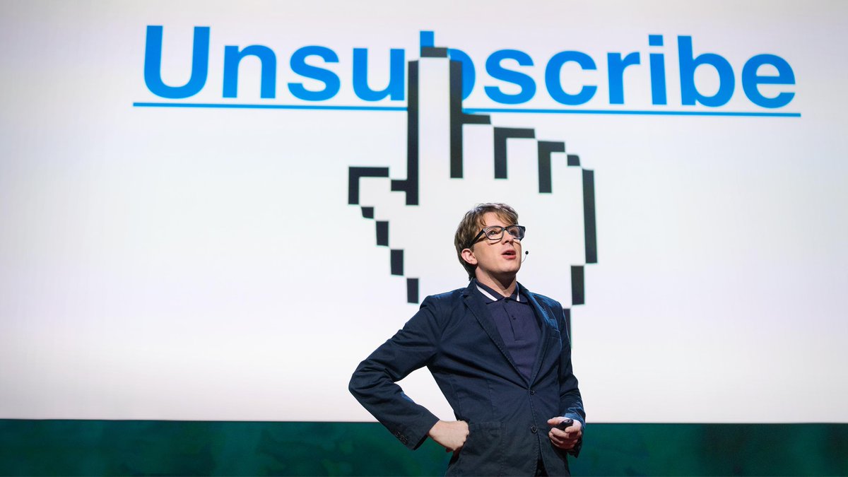 TEDTalks's tweet photo. The agony of trying to unsubscribe: https://t.co/wm5284RnQr @veitchtweets https://t.co/NZWnOUcyDP