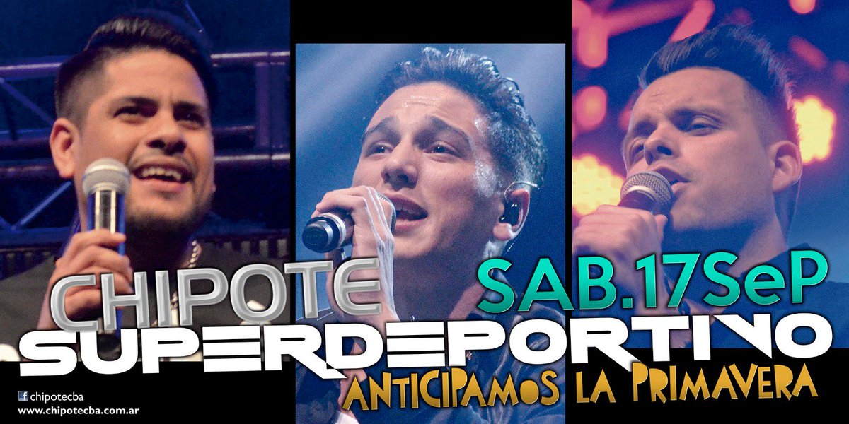 chipotecba's tweet photo. El sábado todos al #Depor se viene el #Primaveron @nikochipote @FacuHerreraCh @francovchipote agendalooo ya https://t.co/F0t95qSG4v