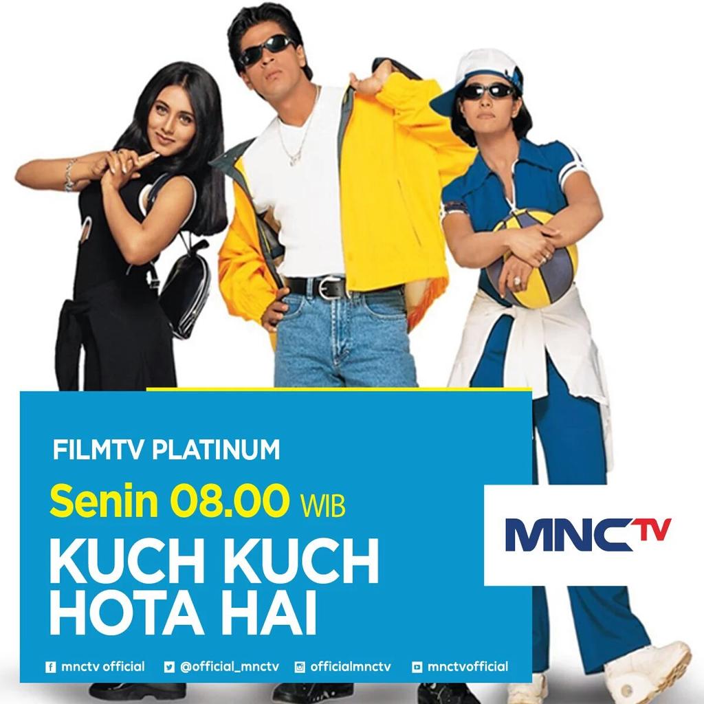 SRKFCI's tweet photo. Rukhster, jangan lupa yaa. Besok pagi ada Kuch Kuch Hota Hai pukul 08.00 WIB di @Official_MNCTV 😉 https://t.co/7plLoYtKaQ