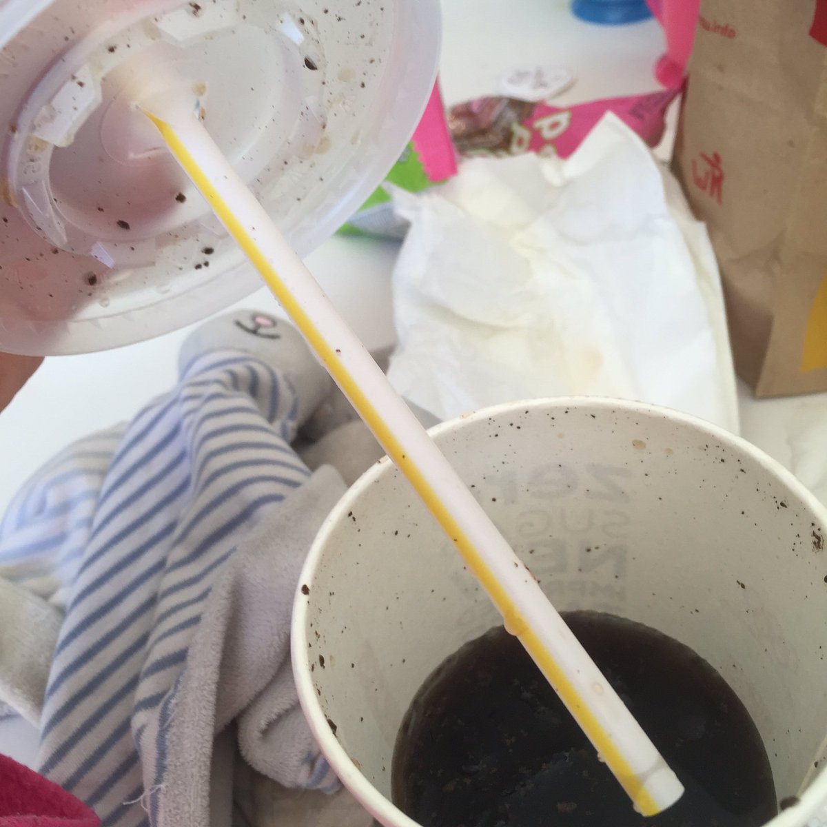 vic_loves_'s tweet photo. @McDonalds what is this I've just been drinking and realised how gros this is ?! #McDonalds #disgusting https://t.co/ZjzPRBrK1V