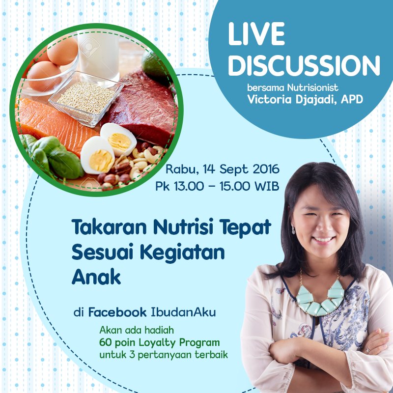 ibudanaku's tweet photo. Bagaimana Mom menentukan takaran nutrisi anak? Kita bahas di Live Discussion IDA, yuk. Pasang alarm ya, Mom. https://t.co/F1V9BnkdIm