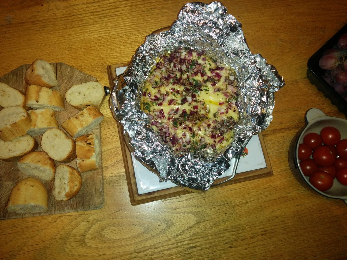 Half a truckle of Cornish Gouda, some herbs and onions, great for a dinner party.