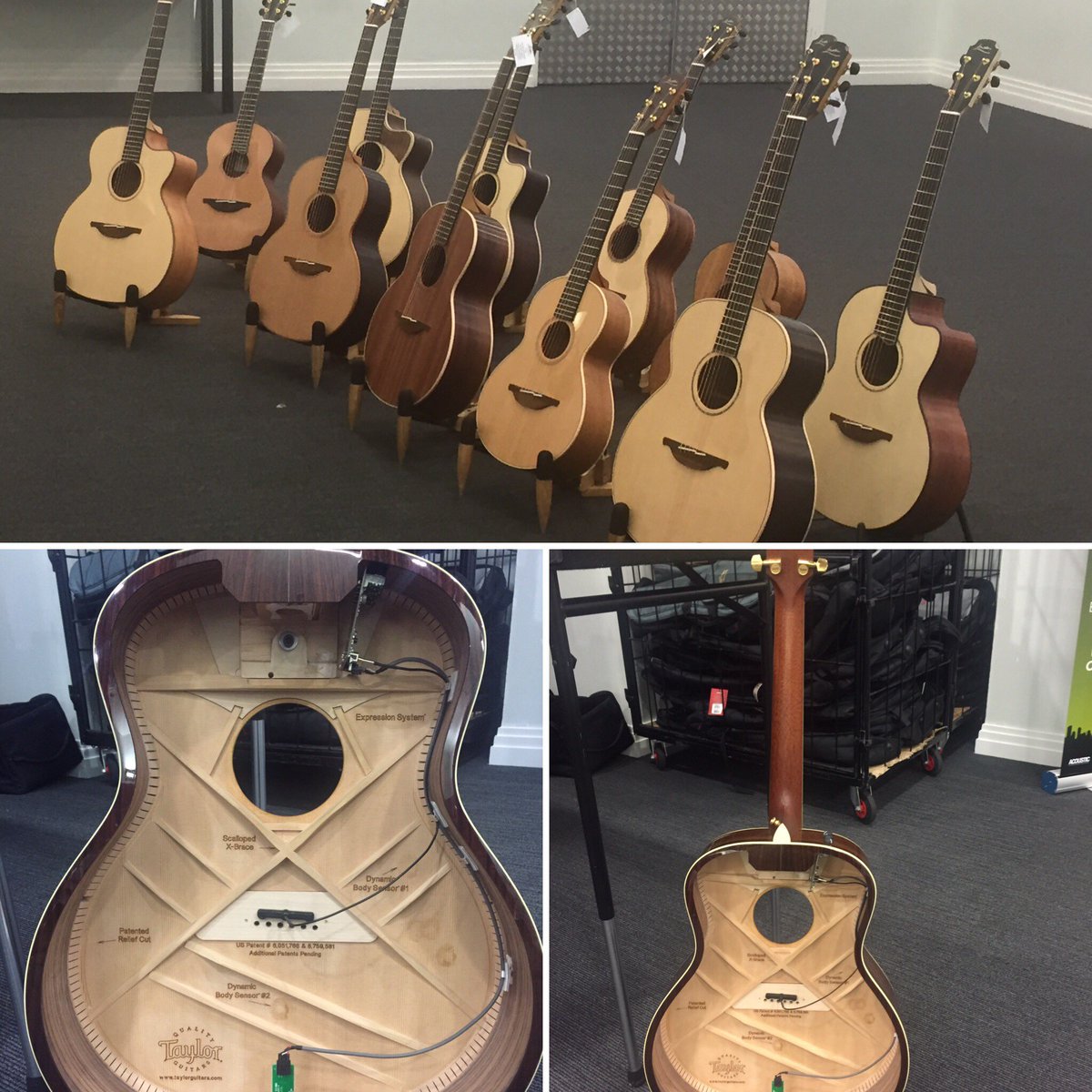 Check out the #beautiful <a href="/LowdenGuitars/">Lowden Guitars</a> and fascinating construction of this <a href="/TaylorGuitars/">Taylor Guitars</a> #electro <a href="/londonacoustic/">London Acoustic Show</a>