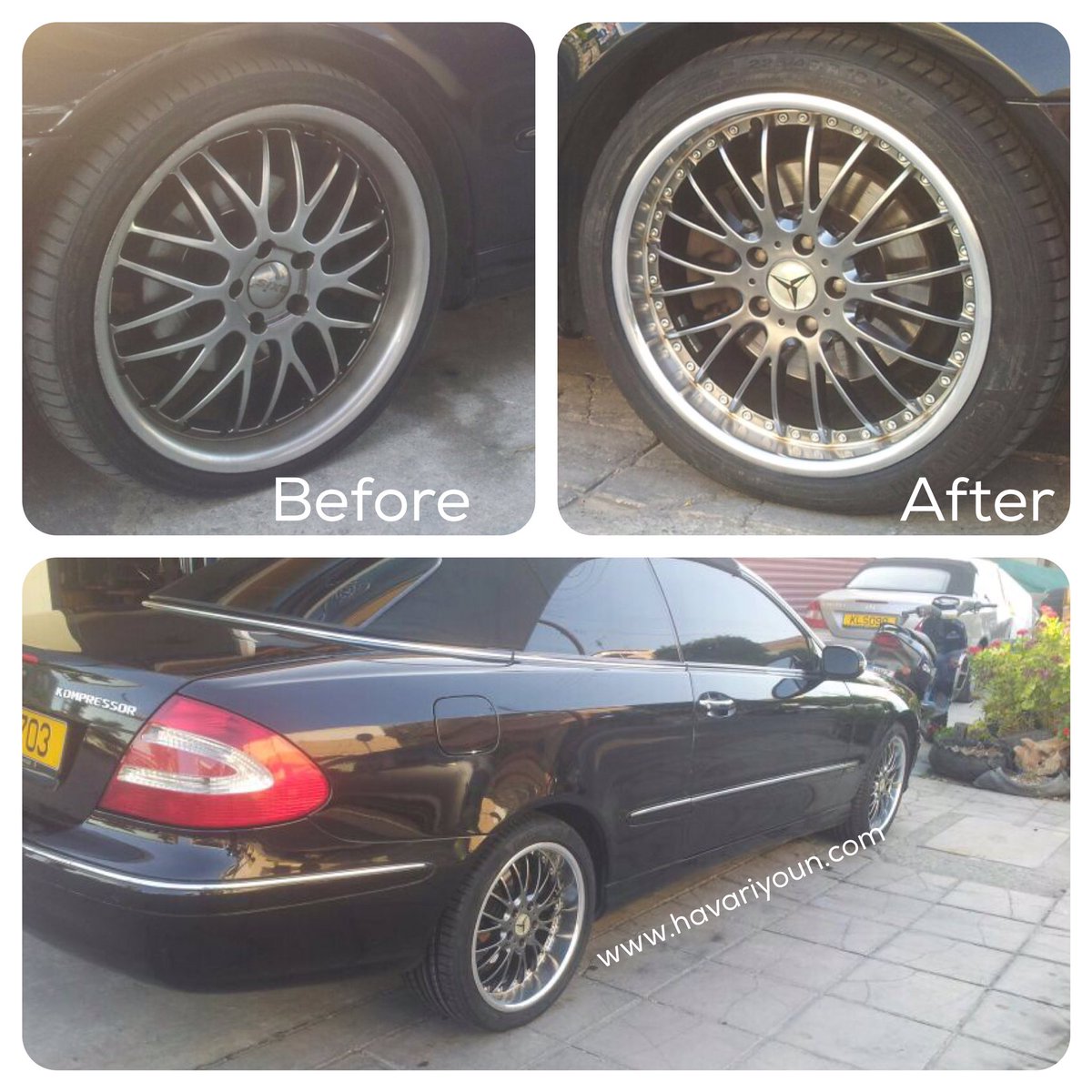 havariyoun's tweet photo. downgrade for this black #clk200 from 19 to 18x8.5 &amp; 18x9.5 #deepdish #alloywheels #rims #cyprus #limassol #pafos https://t.co/PVYeGgLvr0