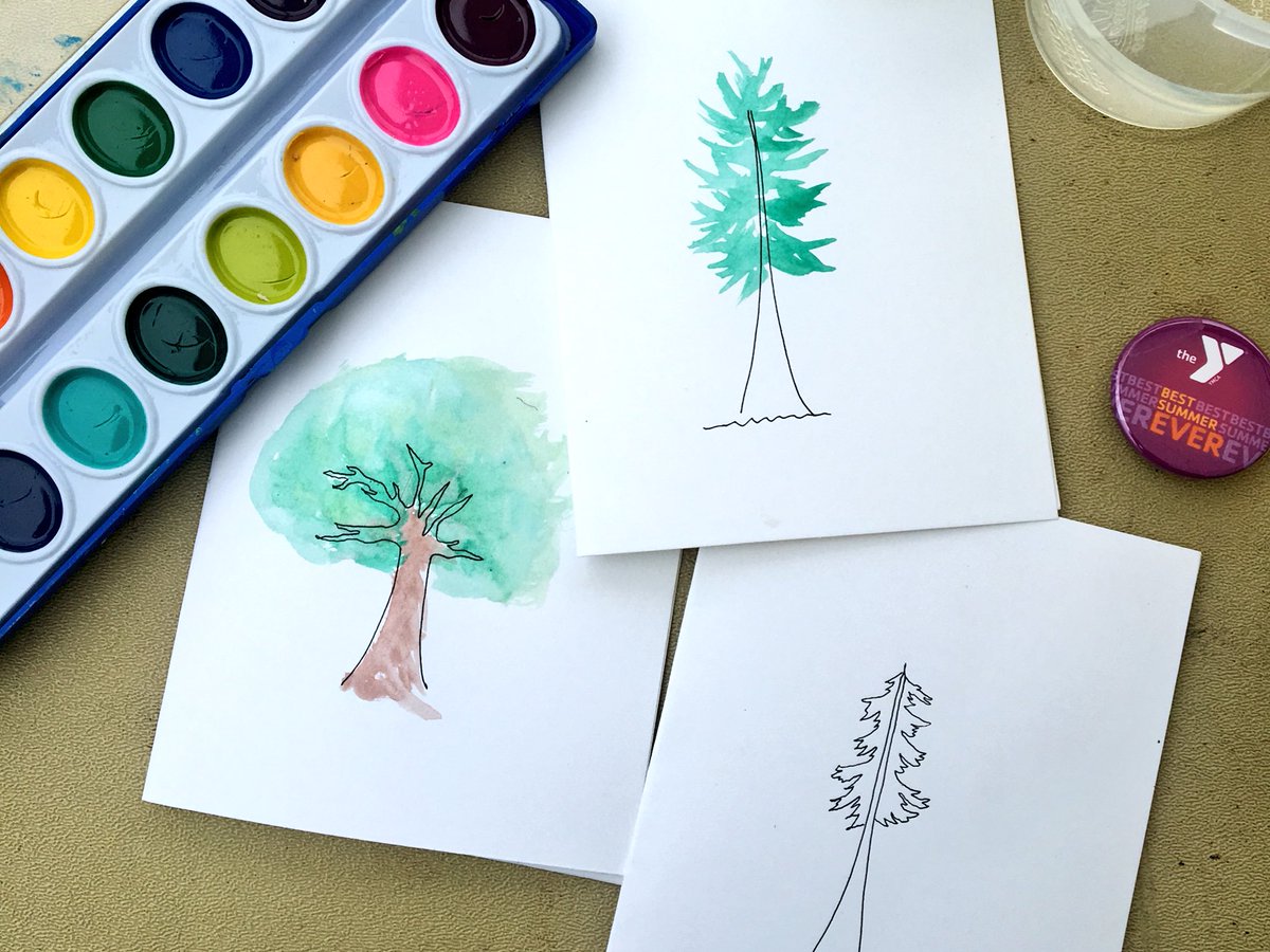 Vonnzilla's tweet photo. Join the @PresidioYMCA at Off the Grid today for some watercolor tree action! https://t.co/8kjqnp28wd