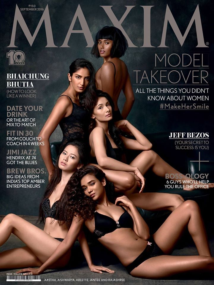 sevendiary's tweet photo. Assam models #Jantee Hazarika (top right) & #Rajashree Singha (bottom left) featured on @MaximMag cover (Sept 06) https://t.co/Go9x8Au6SD