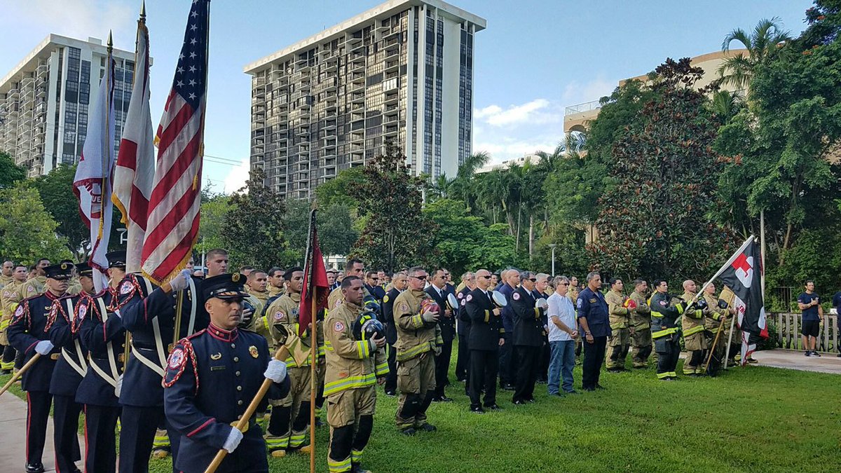 Miami Fire Rescue firefighters take part in Sept. 11 march, remembrance tribute bit.ly/2cmfwAT?utm_me… https://t.co/jpMAPe8G8d