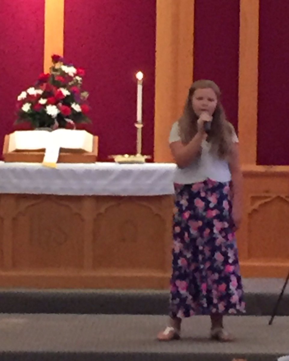 Hailey Malinczak singing "God Bless America" on National Day of Service and Rememberance, 15th Anniversery of 9/11