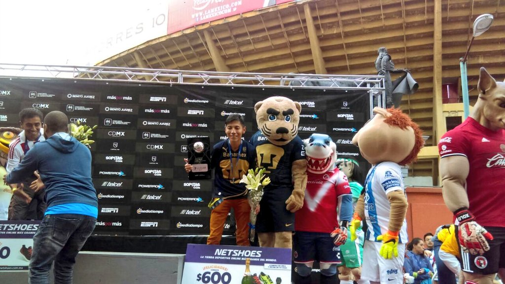 Telcel's tweet photo. Víctor Betancurt, ganador con #TelcelLaMejorRed consigue subir al podio en la carrera Liga MX. ¡Muchas felicidades! https://t.co/4peMkVIq9U