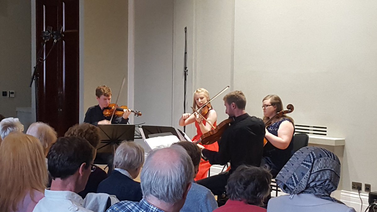 Full house for today's #composingtheisland. Chiral Quartet are opening the concert with Ina Boyle's 4tet in E minor