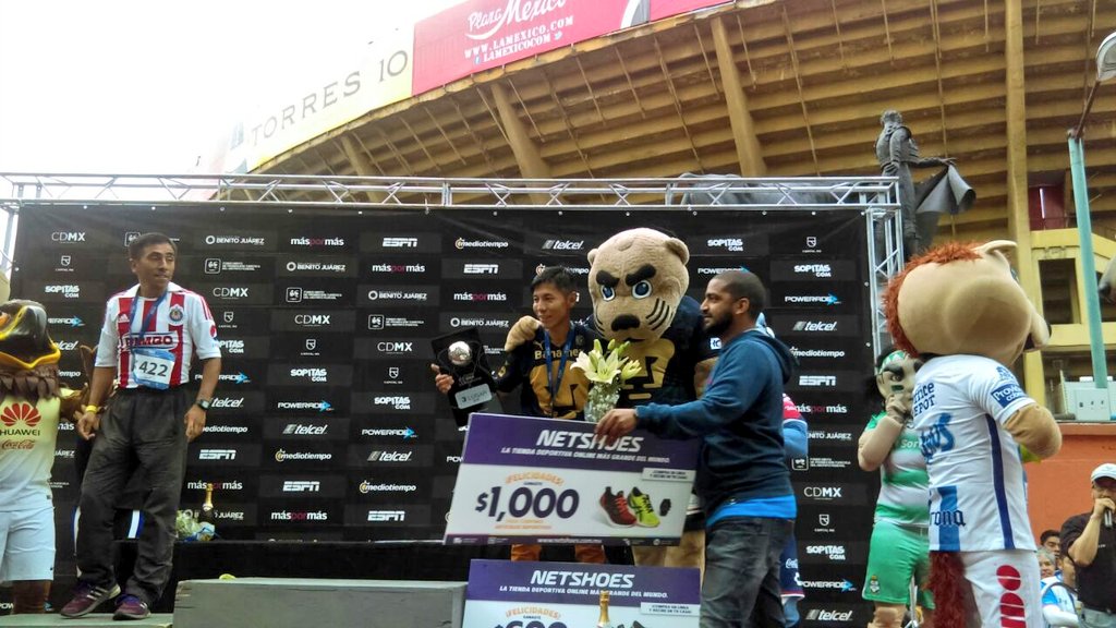 Telcel's tweet photo. Víctor Betancurt, ganador con #TelcelLaMejorRed consigue subir al podio en la carrera Liga MX. ¡Muchas felicidades! https://t.co/4peMkVIq9U
