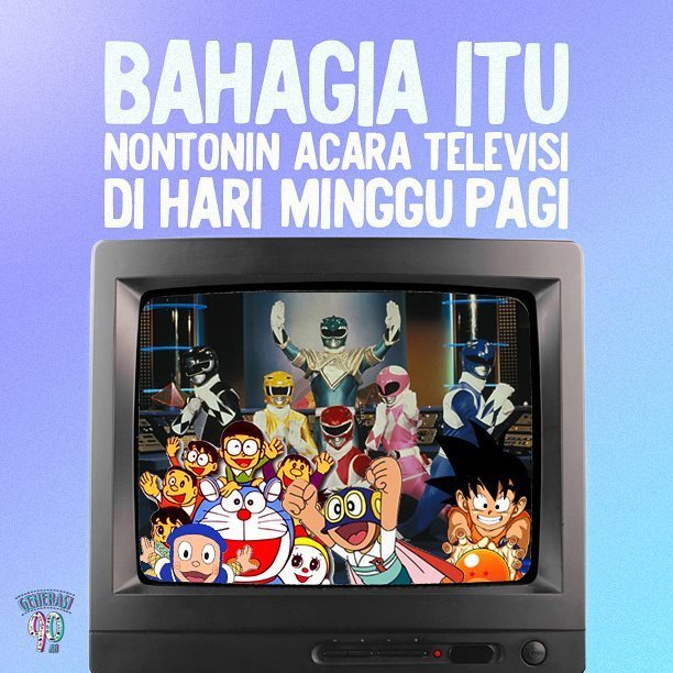 Rasanya ada yang kurang kalo belom nyebut bahagia itu tayangan marathon minggu pagi di TV. #G90AN