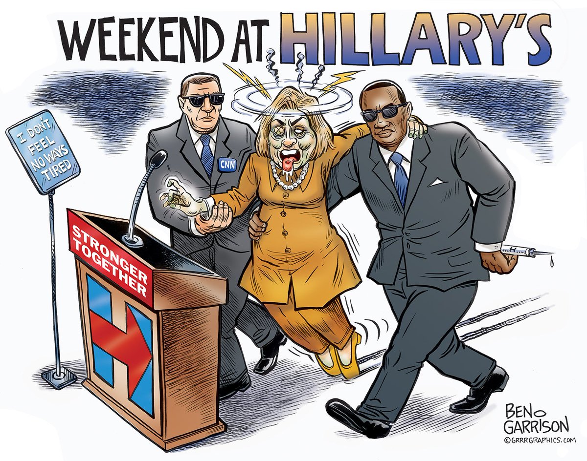 GrrrGraphics's tweet photo. @RepStevenSmith But she feels fine- #CNN said so! #HillarysHealth #HillarysMemory https://t.co/8jYbzQuTVC