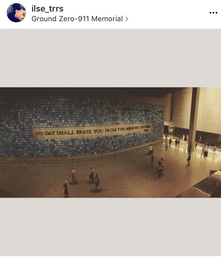 Ilsetrrs's tweet photo. A year ago I got the chance to visit ground zero in New York. #NeverForget911 https://t.co/j2JsdHYCfv
