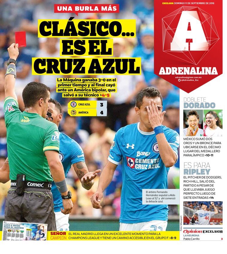 TVCDeportes's tweet photo. 📰☕️
La victoria del América acapara las #portadas de los diarios deportivos mexicanos este domingo 11 de septiembre https://t.co/ipFm1t9arX