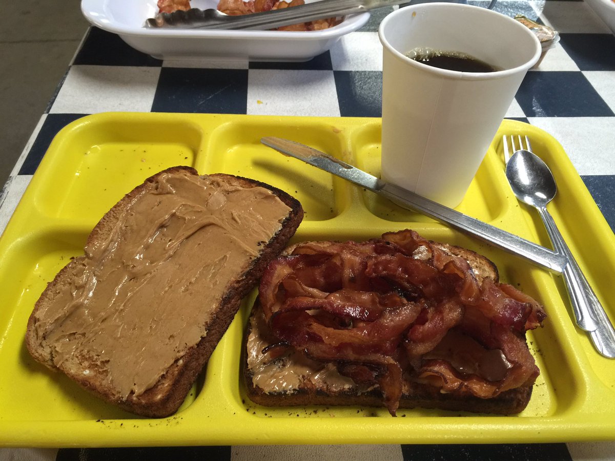 One thing you can do at #camp is have a #peanutbutter &amp; #bacon #sandwich for #breakfast. 😋 #bearmusicfest
