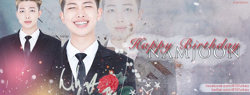 BTSTurkey's tweet photo. Liderimizin doğum günü kutlu olsuuuuun!!! 🎂🎁 🎊 
생일 축하해요!!! 👏🎉💃😍
#HappyRMDay https://t.co/CLXMFOc34d