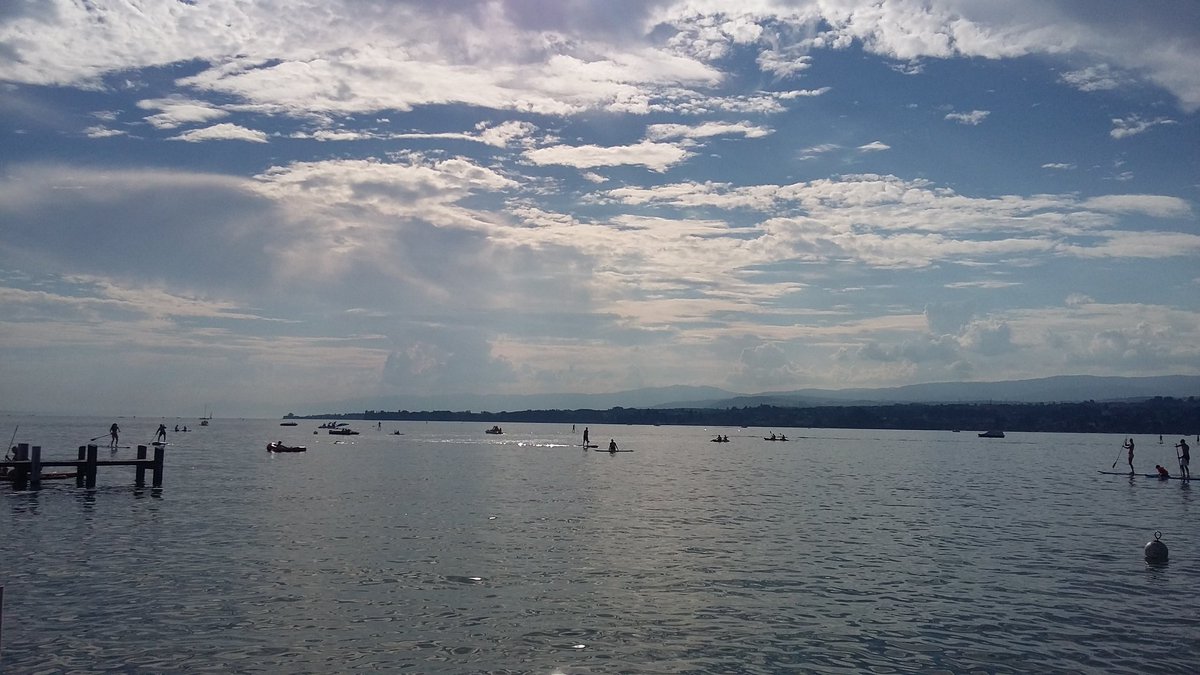 rmilos's tweet photo. Sunday end of day swim on the #LakeGeneva #triathlontraining #NeedNothingElse https://t.co/88Nn7QVftP