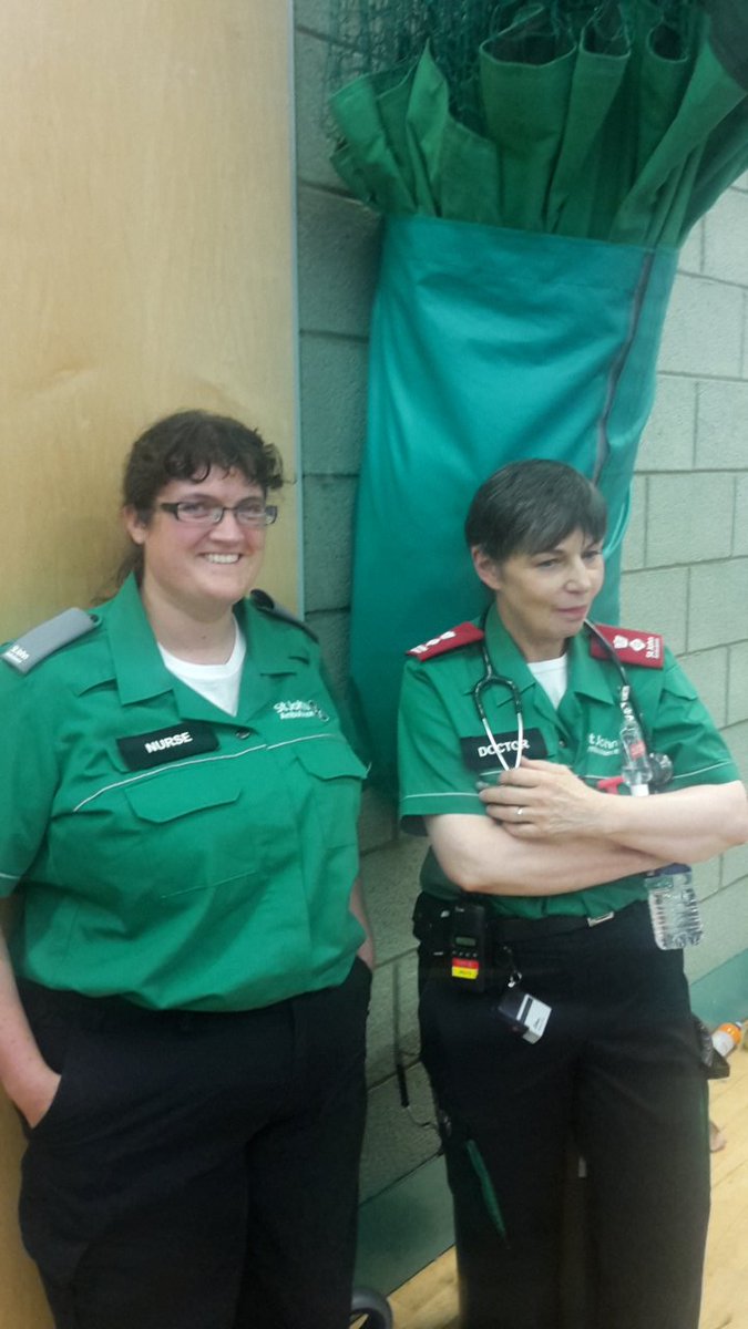 SJA_DConlon's tweet photo. It's the Lucys!!! Dr Lucy and Nurse @ucenurse are our #teamclinical #meettheteam #mysjaday @stjohnambulance https://t.co/FDnct2AI2G