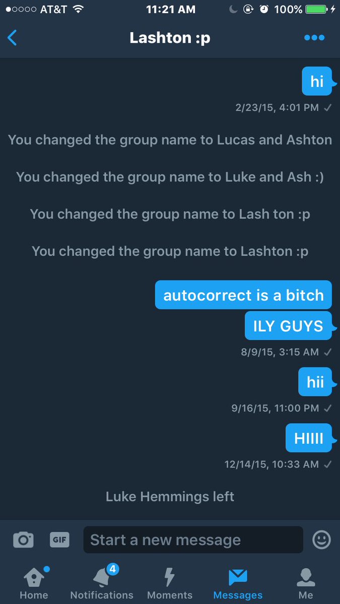 louist91ofLNT's tweet photo. OH MY GOD LUKE LEFT MY SOLO GROUP CHAT WITH HIM AND ASH OH MY GID I CANT https://t.co/XGT1MNKAjR