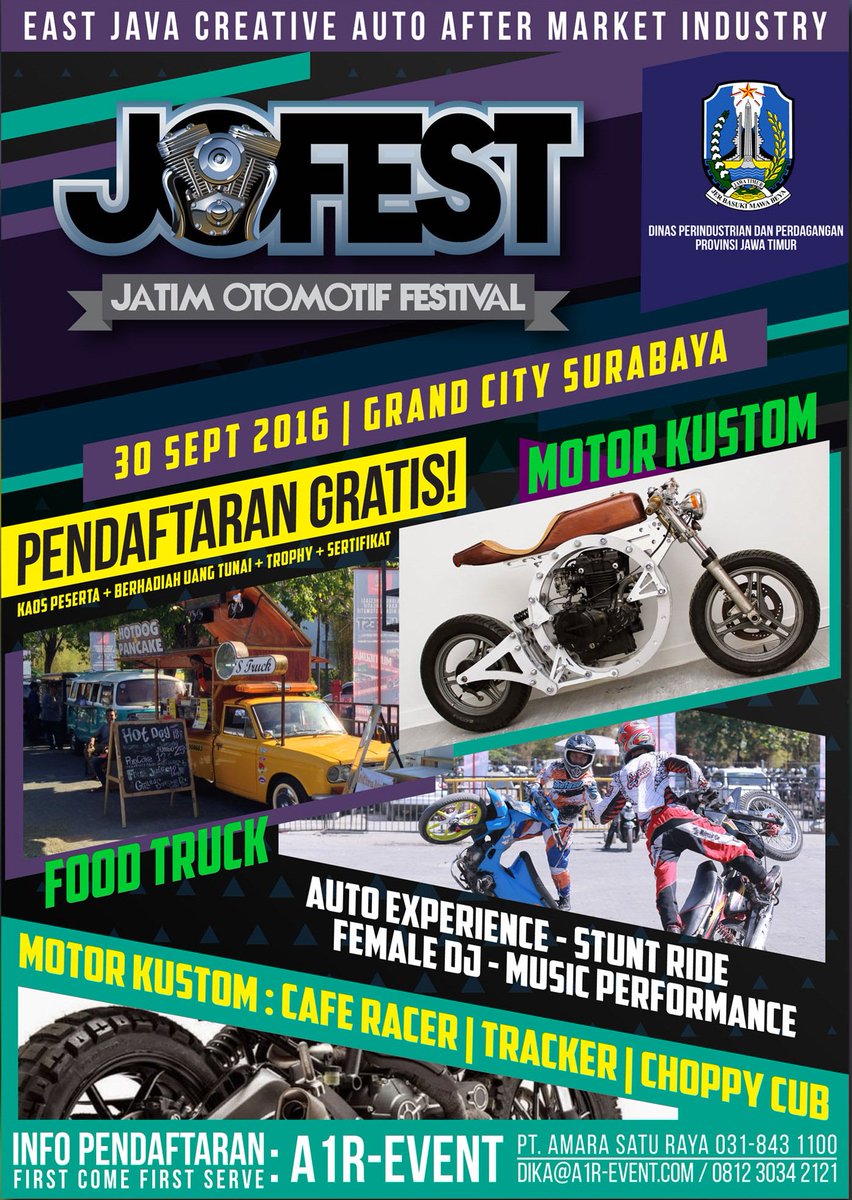 Event Surabaya On Twitter Jatim Otomotif Festival Lomba Modifikasi Motor Dengan Berbagai Kategori 30 Sept 16 Grand City 081230342121 Https Tco IXxoV8tK3z