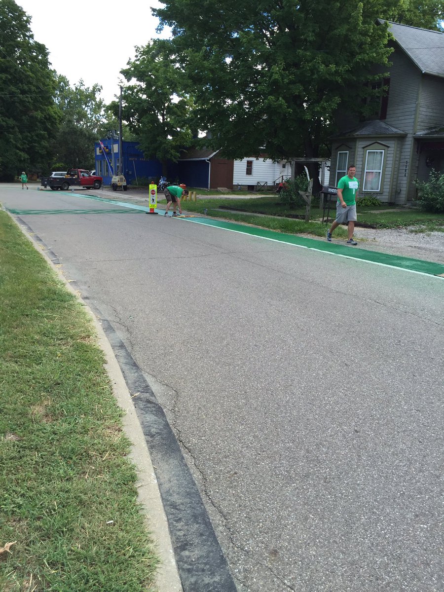 CopleyBB's tweet photo. The Progressive Painting aspect of Copley's Better Block--Day 3 https://t.co/cB6UmWIuW4