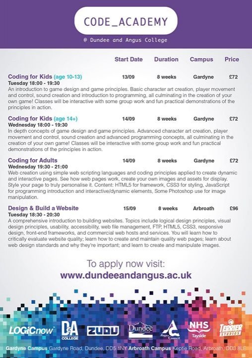 DiscoveryDezign's tweet photo. Come and try out something new and fun. Get your creative going on with #CodeAcademy @dundee_angus @DandAComp https://t.co/9Z1CPLNWAH
